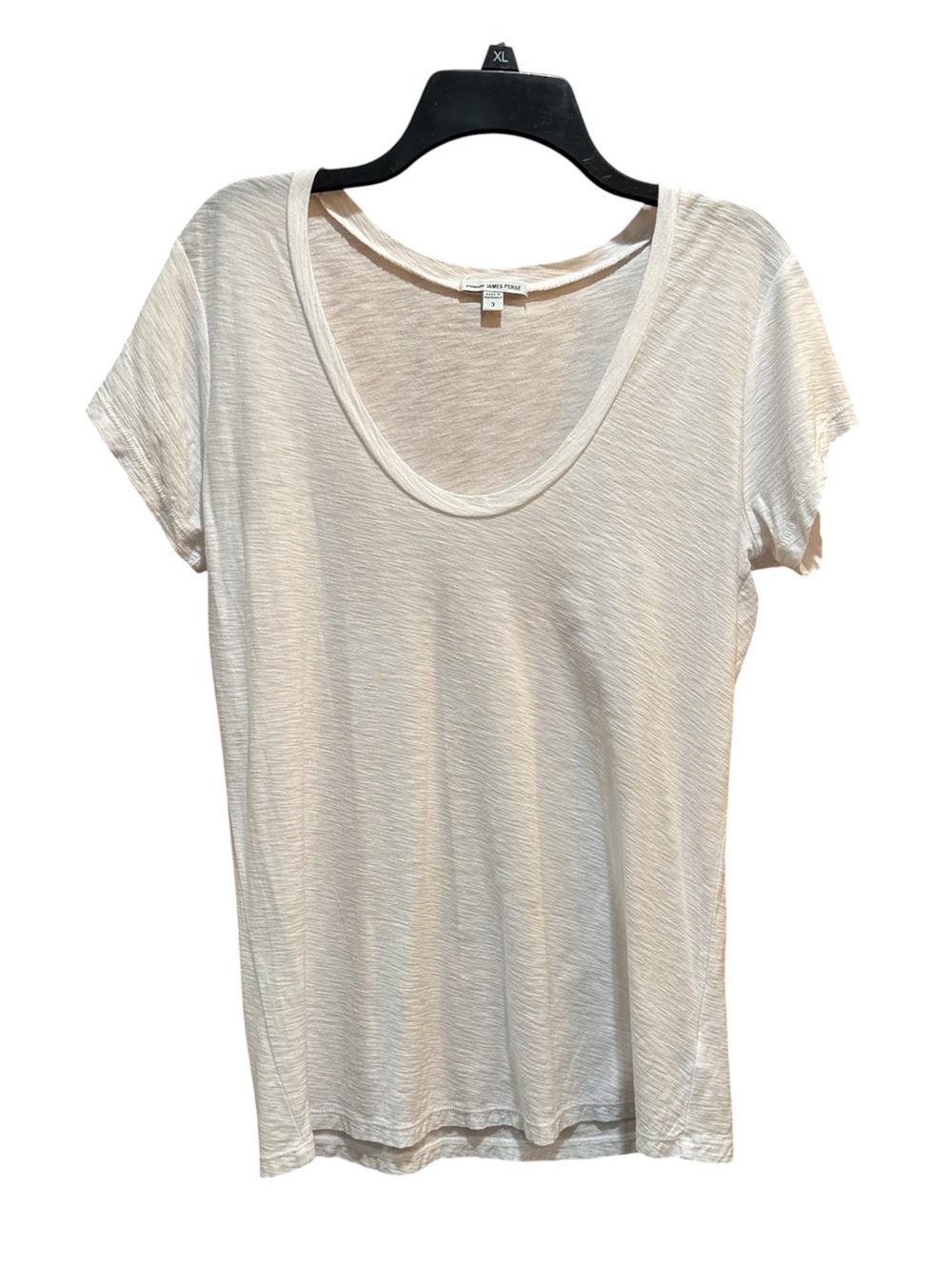 James Perse Standard Shirt Womens L 3 lightweight Scoop-Neck Tee WSVH3182CU